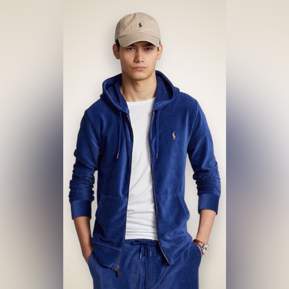 NWT men’s Polo Ralph Lauren corduroy full zip hoodie $170 retail!